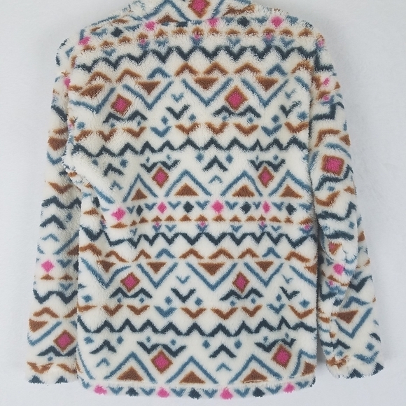 Eddie Bauer Aztec Plush Soft 1/4 Zip Longsleeve Sweater Size Medium - Picture 8 of 13